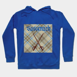 Sassenach with brown plaid and sword design Hoodie